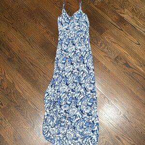 Gap Adustable Strap Blue White Floral Maxi